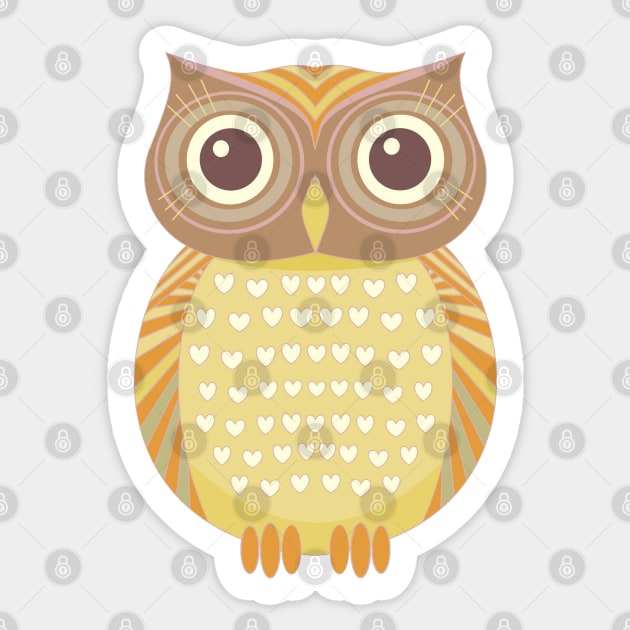 One Friendly Owl Sticker by JeanGregoryEvans1